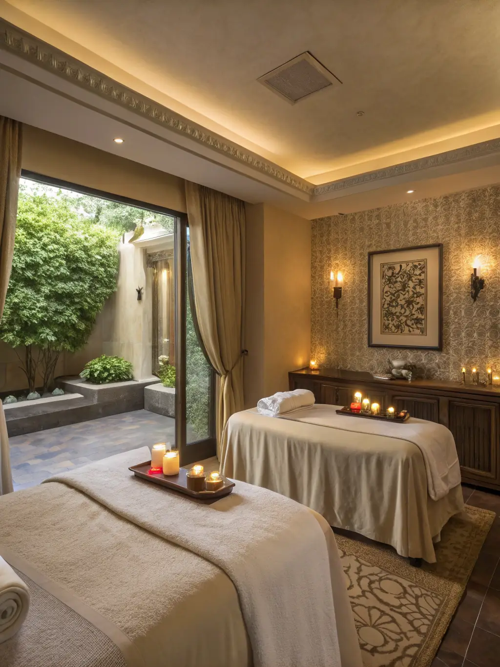 A serene and spotless treatment room, emphasizing the safe and welcoming environment at Sayuli Cosmetics AB.